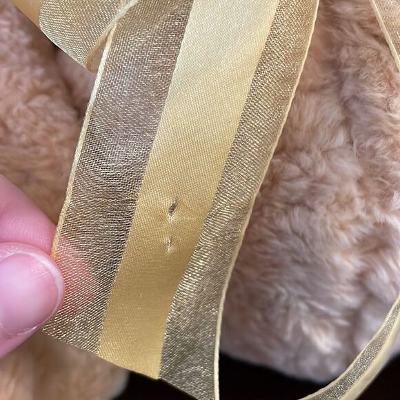 GUND Heads & Tales Blonde Golden Bear w Yellow Bow 11” tall Excellent Condition - Picture 8 of 8